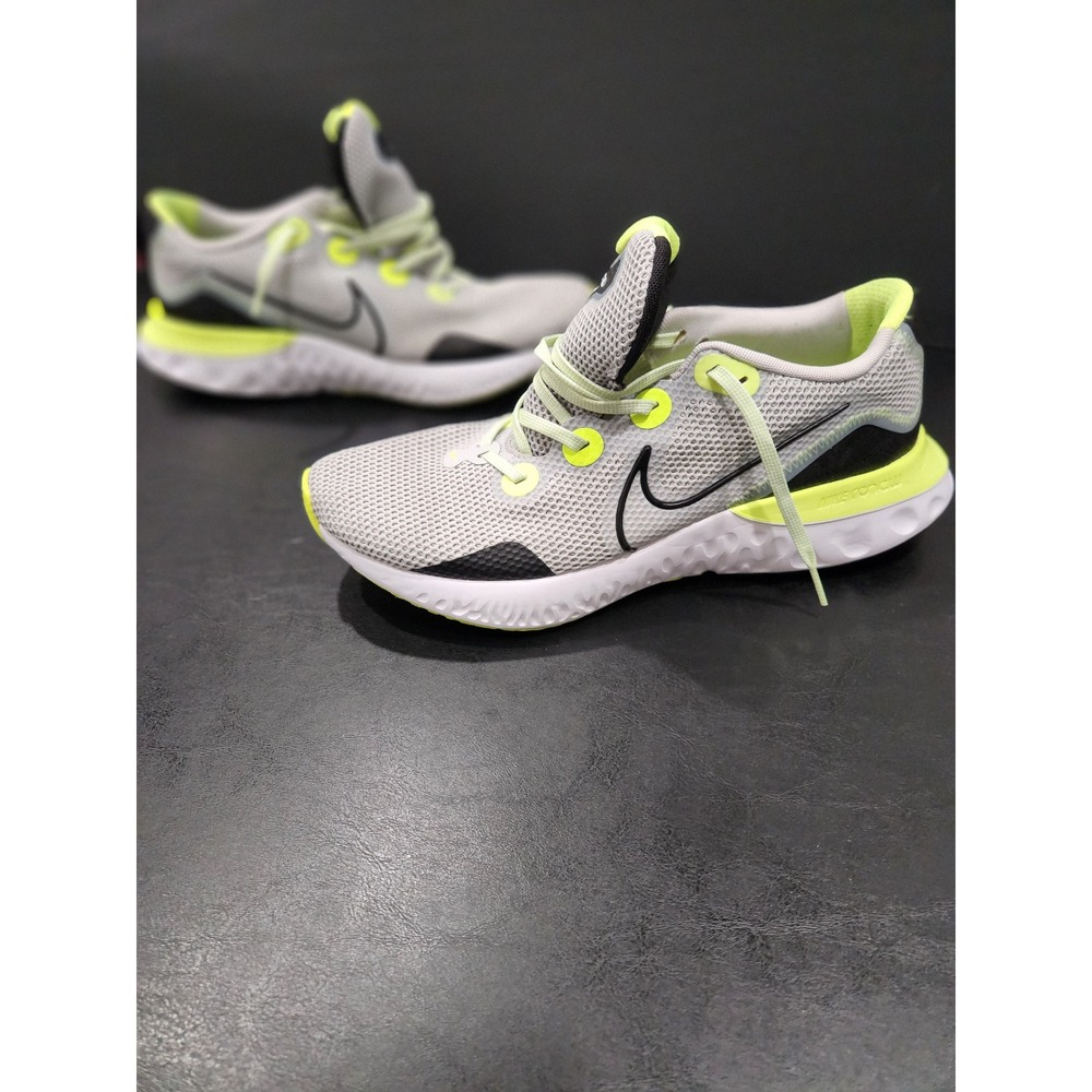 Nike Men's Athletic Shoes White Gray Neon Yellow